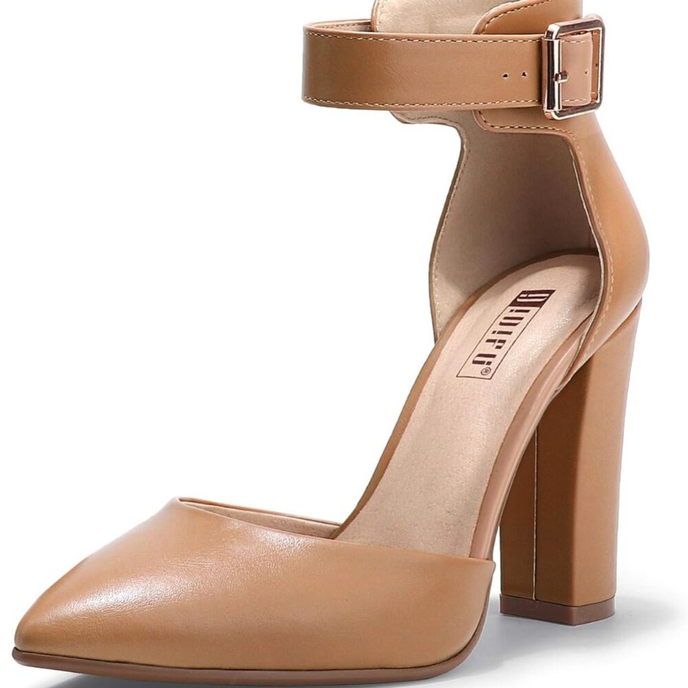 Nude Ankle-Strap Block Heel Pumps – Never Worn (NIB)